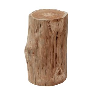 Tabouret et table d'appoint Log par Gloster, bois de teck