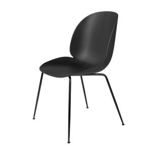 Gubi - Beetle Dining Chair, Conic Base noir / noir