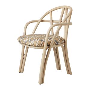 GUBI - Bistra fauteuil, rotin naturel / Reales Pattern (002…
