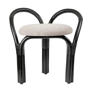 GUBI - Bistra tabouret, rotin ebony / Fustagno (001) (patin…