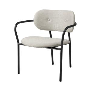 Gubi - Coco Lounge Chair Rembourrage intégral, noir mat / E…