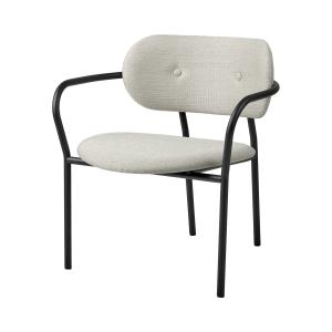 GUBI - Coco Lounge Chair Rembourrage intégral, noir mat / E…