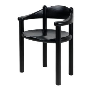 GUBI - Daumiller Chaise avec accoudoirs, pin brun / noir