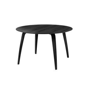 Gubi - Table, Ø 120 x 72 cm, bois de frêne teinté en noir