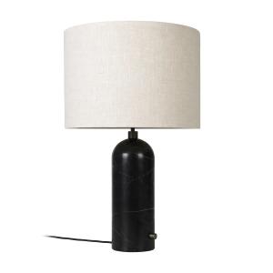 GUBI - Lampe de table Gravity large, toile / marbre noir