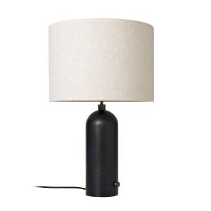 Gubi - Lampe de table Gravity large, toile / acier noir