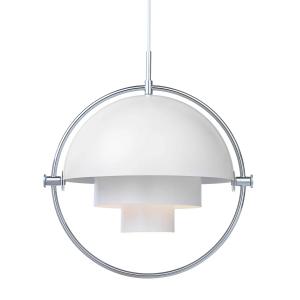 GUBI - Multi-Lite Lampe suspendue Ø 36 cm, chrome / blanc