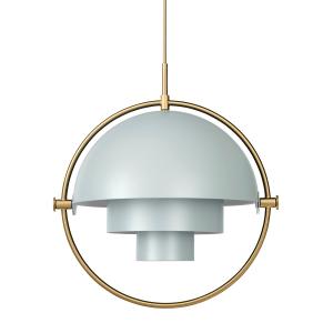 Gubi - Multi-Lite Lampe suspendue Ø 36 cm, laiton / gris ma…