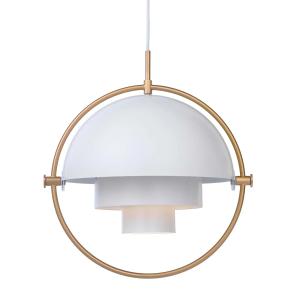 GUBI - Multi-Lite Lampe suspendue Ø 36 cm, laiton / blanc