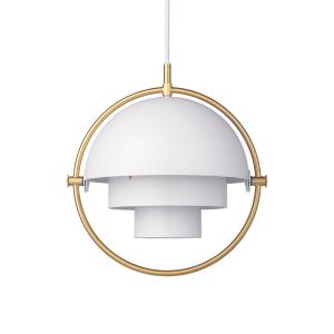 GUBI - Multi-Lite Suspension S, Ø 22,5 cm, laiton / blanc