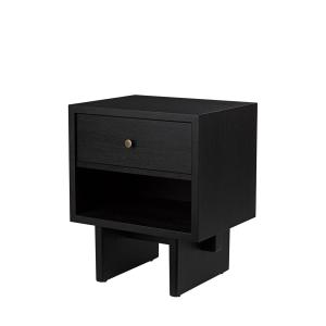 Gubi - Private Table d'appoint, H 60 cm, noir / chêne