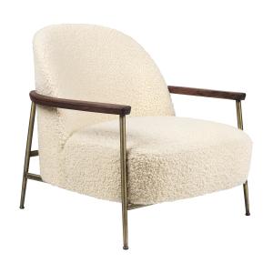 Gubi - Sejour Lounge Chair avec accoudoirs, laiton antique…