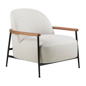 Gubi - Sejour Lounge Chair avec accoudoirs, noir mat / huil…
