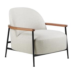 GUBI - Sejour Lounge Chair avec accoudoirs, noir mat / huil…