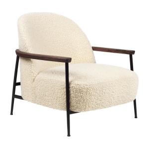 Gubi - Sejour Lounge Chair avec accoudoirs, noir mat / noye…