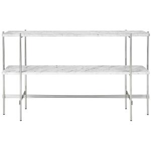 GUBI - TS Table console avec plateau, poli / marbre blanc