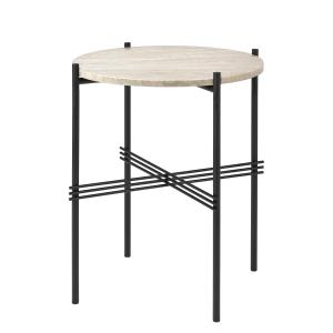 GUBI - TS Outdoor Table d'appoint, Ø 40 cm, noir / blanc