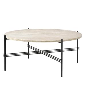 GUBI - TS Outdoor Table d'appoint, Ø 80 cm, noir / blanc