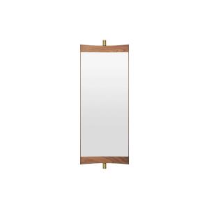 GUBI - Vanity 1 miroir mural, 74 x 28 cm, noyer