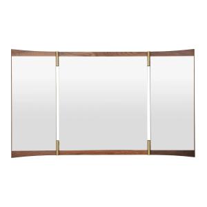 GUBI - Vanity 3 miroir mural, 69 x 116 cm, noyer