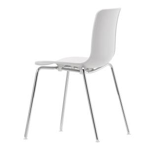 Vitra - Hal Tube RE Chaise empilable, blanc coton / chrome…