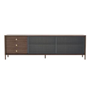 Hartô - Gabin Sideboard avec tiroirs, noyer naturel / gris…