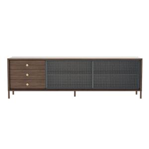Hartô - Gabin Sideboard avec tiroirs, noyer naturel / gris…