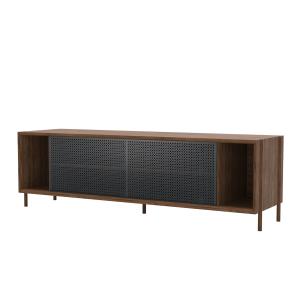 Hartô - Gabin Sideboard 162 x 49 cm, noyer naturel / gris a…