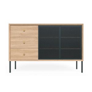 Hartô - Gabin Sideboard haut avec tiroirs, chêne / gris ant…