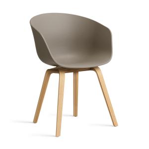 HAY - About A Chair AAC 22, chêne laqué / kaki 2. 0 (patins…