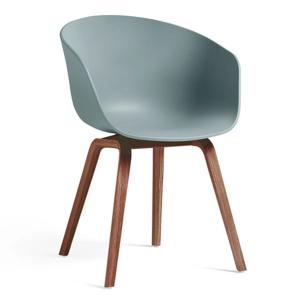 HAY - About A Chair AAC 22, Noyer laqué / dusty blue 2. 0