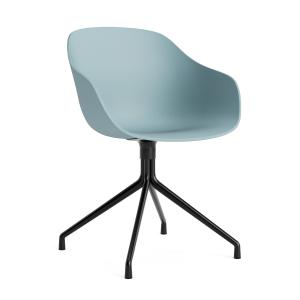 HAY - About A Chair AAC 220, noir / dusty blue 2. 0 (patins…