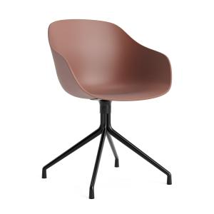 HAY - About A Chair AAC 220, noir / soft brick 2. 0 (patins…