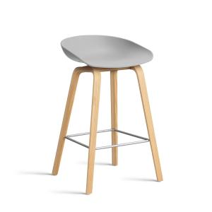 HAY - About A Stool AAS 32 H 65 cm, chêne laqué / acier ino…