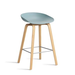HAY - About A Stool AAS 32 H 65 cm, chêne laqué / acier ino…