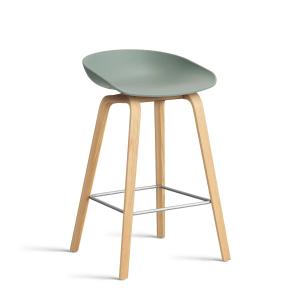 HAY - About A Stool AAS 32 H 65 cm, chêne laqué / acier ino…