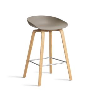 HAY - About A Stool AAS 32 H 65 cm, chêne laqué / acier ino…