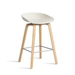 HAY - About A Stool AAS 32 H 65 cm, chêne laqué / acier ino…