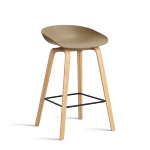 HAY - About A Stool AAS 32 H 65 cm, chêne laqué / acier noi…