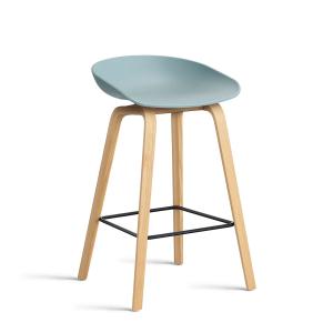HAY - About A Stool AAS 32 H 65 cm, chêne laqué / acier noi…