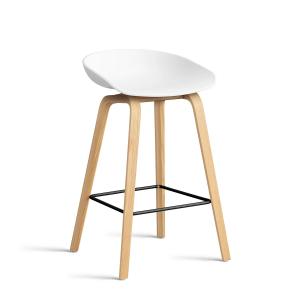 HAY - About A Stool AAS 32 H 75 cm, chêne laqué / acier noi…