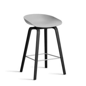 HAY - About A Stool AAS 32 H 65 cm, chêne laqué noir / acie…