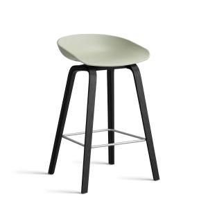 HAY - About A Stool AAS 32 H 65 cm, chêne laqué noir / acie…