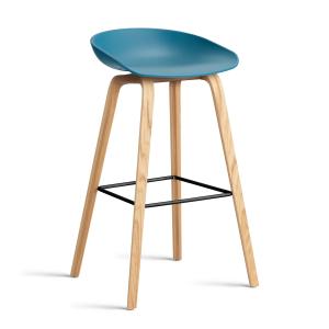 HAY - About A Stool AAS 32 H 75 cm, chêne laqué / acier noi…