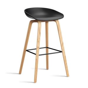HAY - About A Stool AAS 32 H 75 cm, chêne laqué / acier noi…