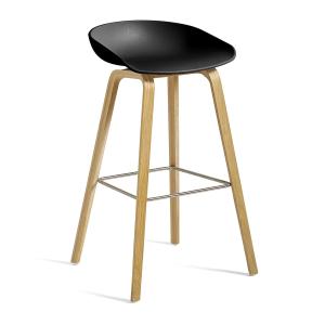 HAY - About A Stool AAS 32 H 65 cm, chêne laqué / acier ino…