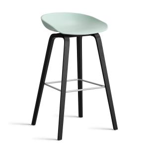 HAY - About A Stool AAS 32 H 75 cm, chêne laqué noir / acie…