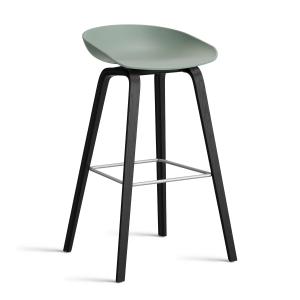 HAY - About A Stool AAS 32 H 75 cm, chêne laqué noir / acie…
