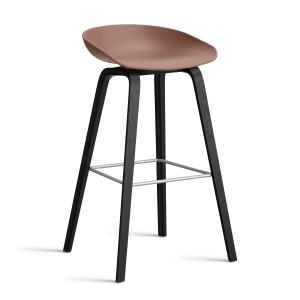 HAY - About A Stool AAS 32 H 75 cm, chêne laqué noir / acie…