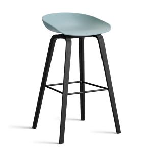 HAY - About A Stool AAS 32 H 75 cm, chêne laqué noir / acie…
